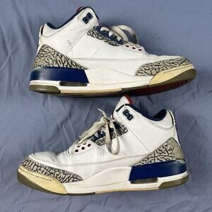 Nike Air Jordan 3 Retro True Blue Mens Size 10 Basketball Sneakers 854262-106